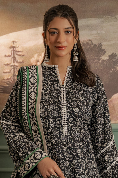 Zellbury | Unstitched 3 Piece Khaddar | Shirt Shalwar Dupatta - 0366 Default Title