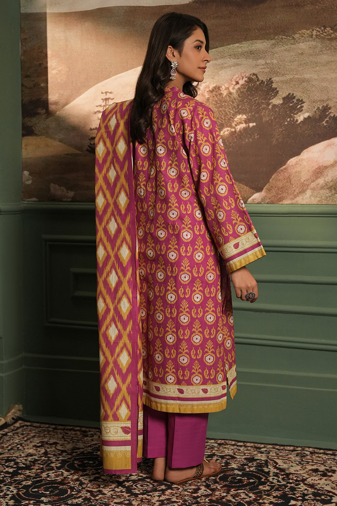 Zellbury | Unstitched 3 Piece Khaddar | Shirt Shalwar Dupatta - 0367