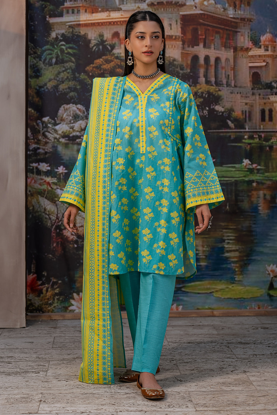 Zellbury | Unstitched 3 Piece Khaddar | Shirt Shalwar Dupatta - 0370