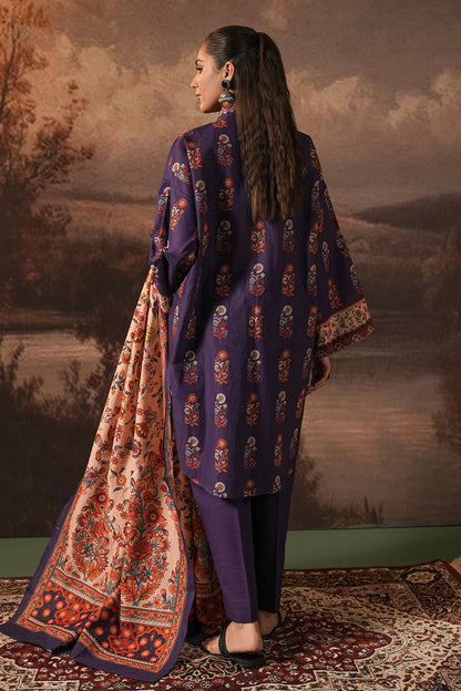 Zellbury | Unstitched 3 Piece Khaddar | Shirt Shalwar Dupatta - 0372