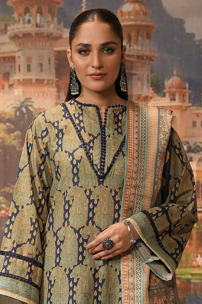 Zellbury | Unstitched 3 Piece Khaddar | Shirt Shalwar Shawl - 0381 Default Title