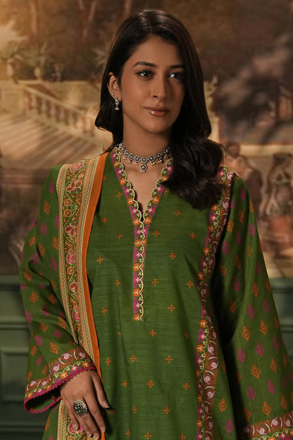 Zellbury | Unstitched 3 Piece Khaddar | Shirt Shalwar Dupatta - 0386 Default Title