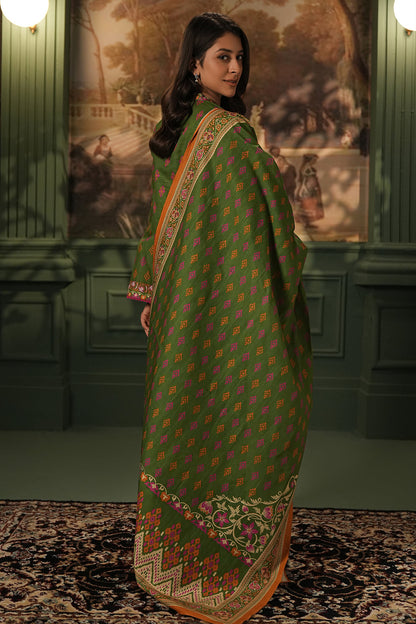 Zellbury | Unstitched 3 Piece Khaddar | Shirt Shalwar Dupatta - 0386