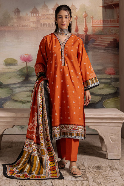 Zellbury | Unstitched 3 Piece Khaddar | Shirt Shalwar Shawl - 0391