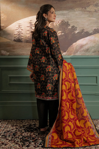Zellbury | Unstitched 3 Piece Khaddar | Shirt Shalwar Dupatta - 0447