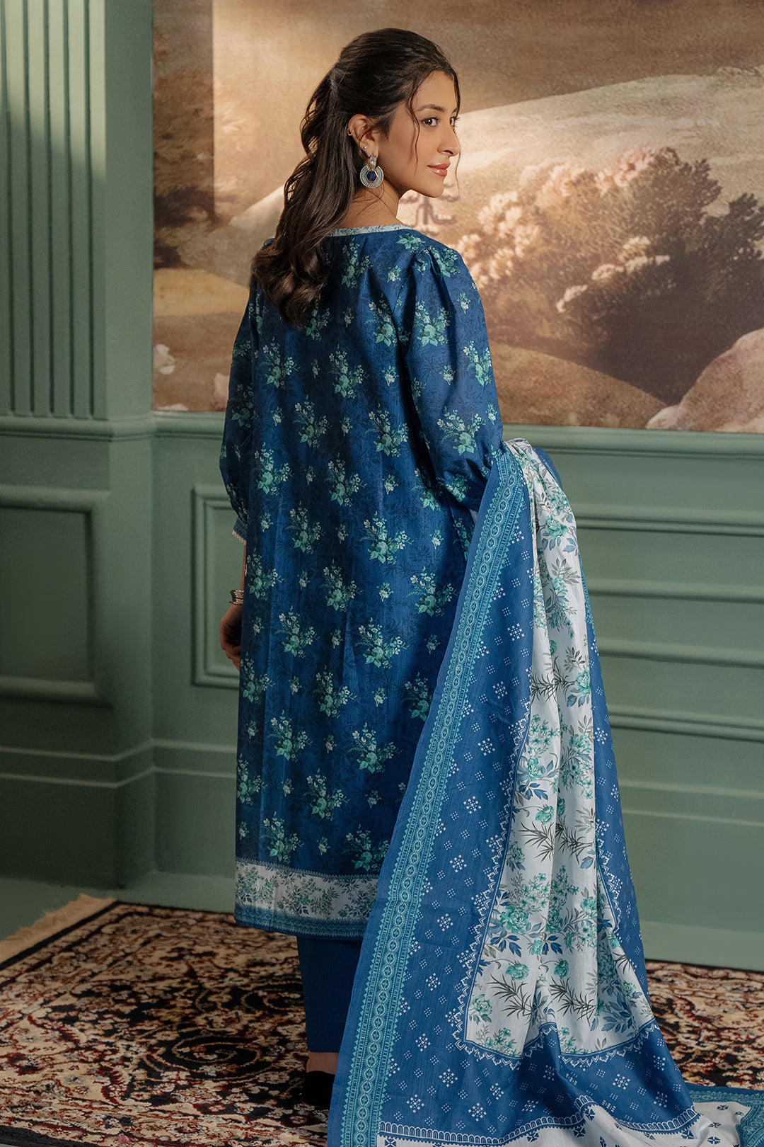 Zellbury | Unstitched 3 Piece Khaddar | Shirt Shalwar Dupatta - 0450