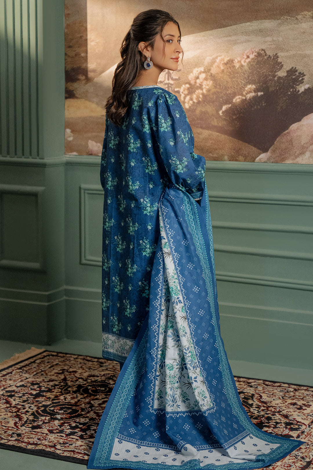 Zellbury | Unstitched 3 Piece Khaddar | Shirt Shalwar Dupatta - 0450