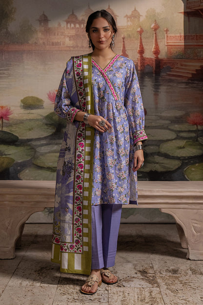 Zellbury | Unstitched 3 Piece Khaddar | Shirt Shalwar Dupatta - 0451