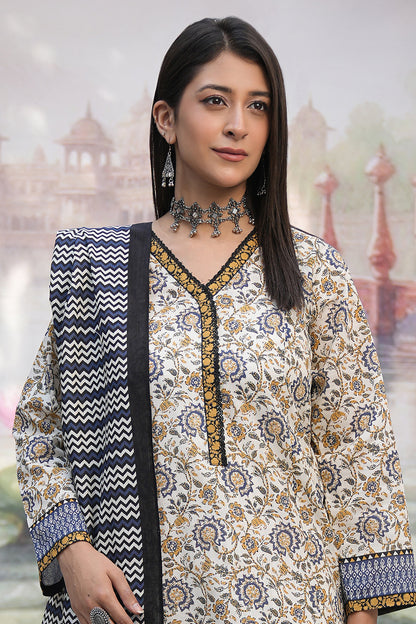 Zellbury | Unstitched 3 Piece Khaddar | Shirt Shalwar Dupatta - 0452 Default Title