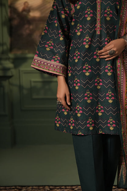 Zellbury | Unstitched 3 Piece Khaddar | Shirt Shalwar Shawl - 0459