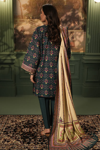 Zellbury | Unstitched 3 Piece Khaddar | Shirt Shalwar Shawl - 0459