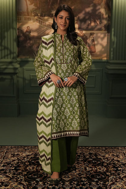 Zellbury | Unstitched 3 Piece Khaddar | Shirt Shalwar Dupatta - 0463