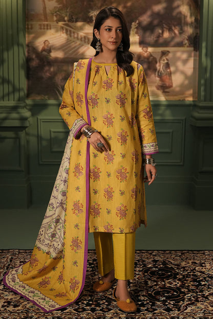 Zellbury | Unstitched 3 Piece Khaddar | Shirt Shalwar Dupatta - 0464