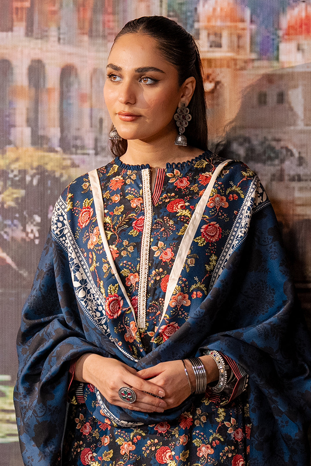 Zellbury | Unstitched 3 Piece Cotail | Shirt Shalwar Dupatta - 0470 Default Title