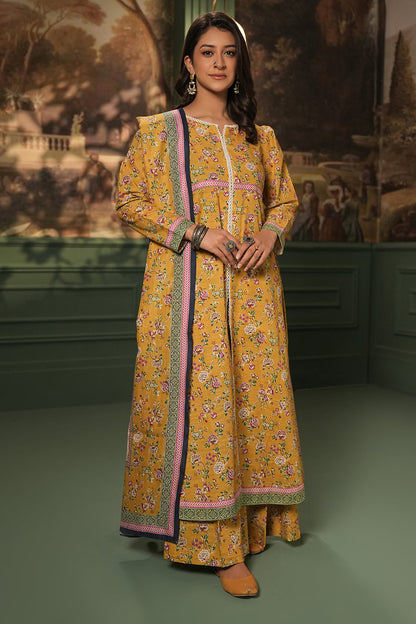 Zellbury | Unstitched 3 Piece Khaddar | Shirt Shalwar Dupatta - 0472