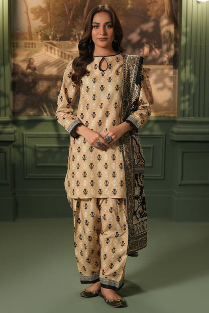 Zellbury | Unstitched 3 Piece Khaddar | Shirt Shalwar Dupatta - 0473