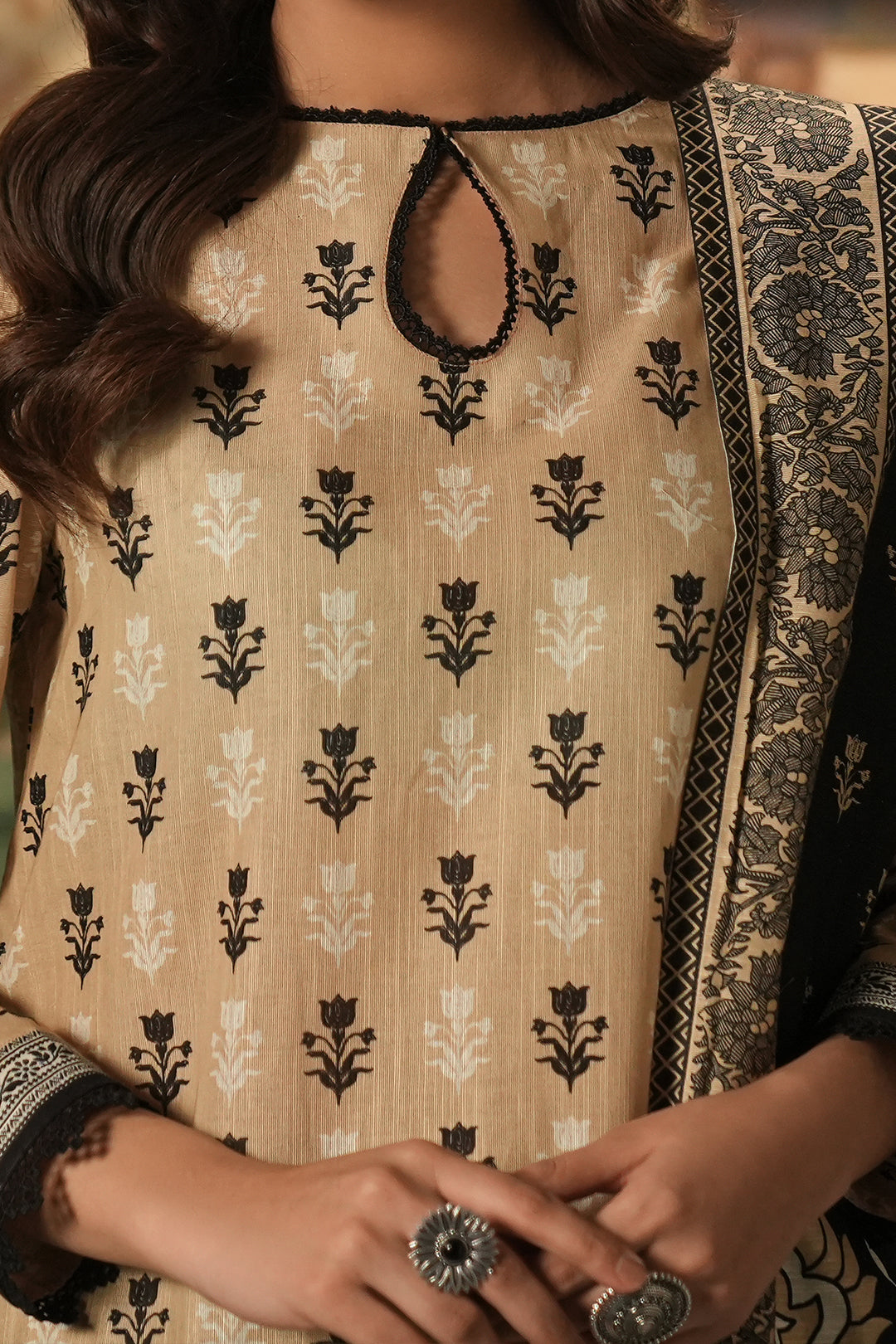 Zellbury | Unstitched 3 Piece Khaddar | Shirt Shalwar Dupatta - 0473