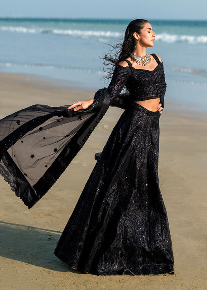 Waqas Shah | Amariage Luxury Formals | Black Musk L Black Net