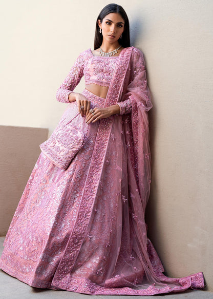 Waqas Shah | Amariage Luxury Formals | Crystal Blush L Soft Pink Net