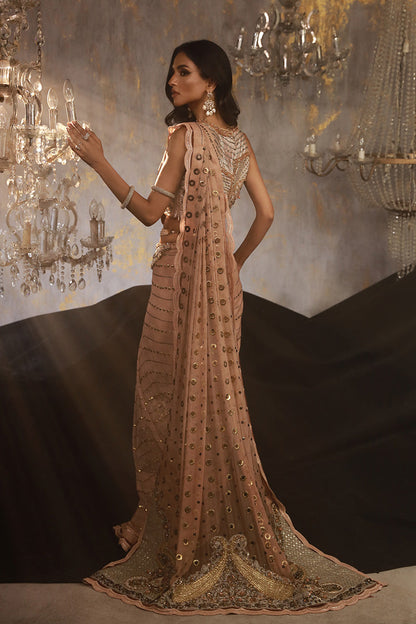 Wardha Saleem | Layla Wedding Formals | Layla-02 S Soft Pink Pure Chiffon