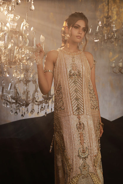 Wardha Saleem | Layla Wedding Formals | Layla-11 M Blush Pink Shimmer Chiffon