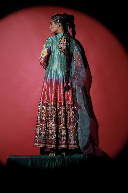 Wardha Saleem | Meeram Festive Formals | Mor M Sky Blue Korean Raw Silk