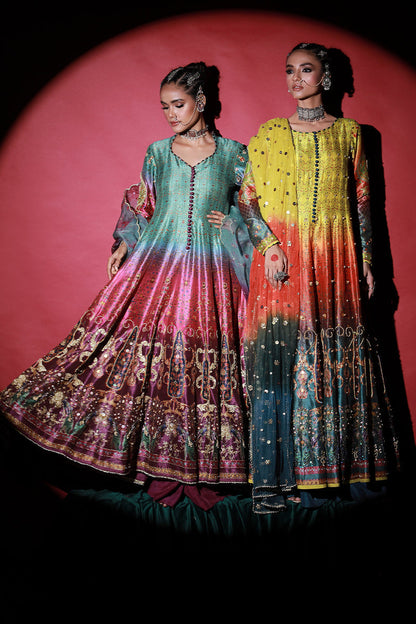 Wardha Saleem | Meeram Festive Formals | Mor S Sky Blue Korean Raw Silk