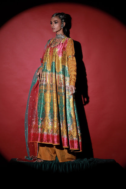 Wardha Saleem | Meeram Festive Formals | Bahaar Rang L Yellow Korean Raw Silk