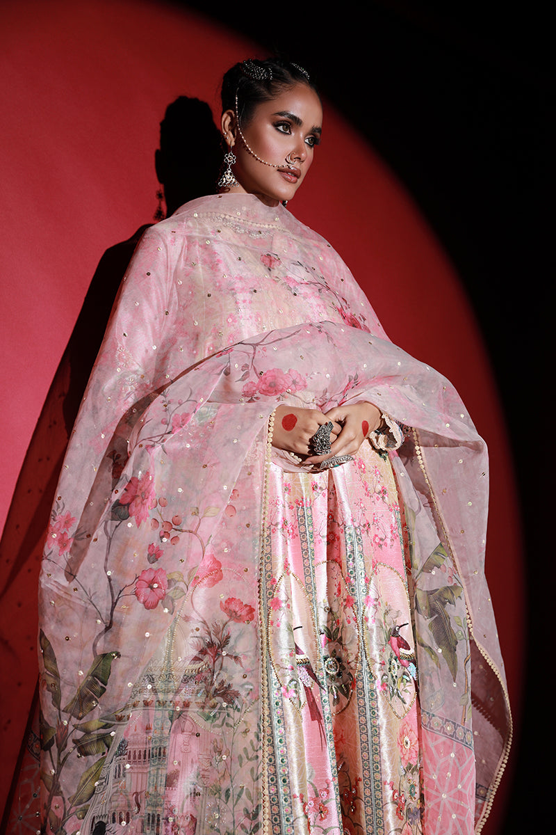 Wardha Saleem | Meeram Festive Formals | Koyal L Pink Korean Raw Silk