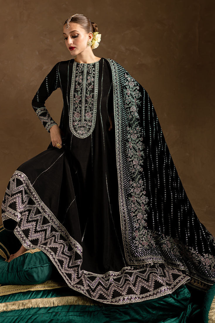 Marjjan | De Rose Velvet | MRV-14 (BLACK) XL Black Raw Silk
