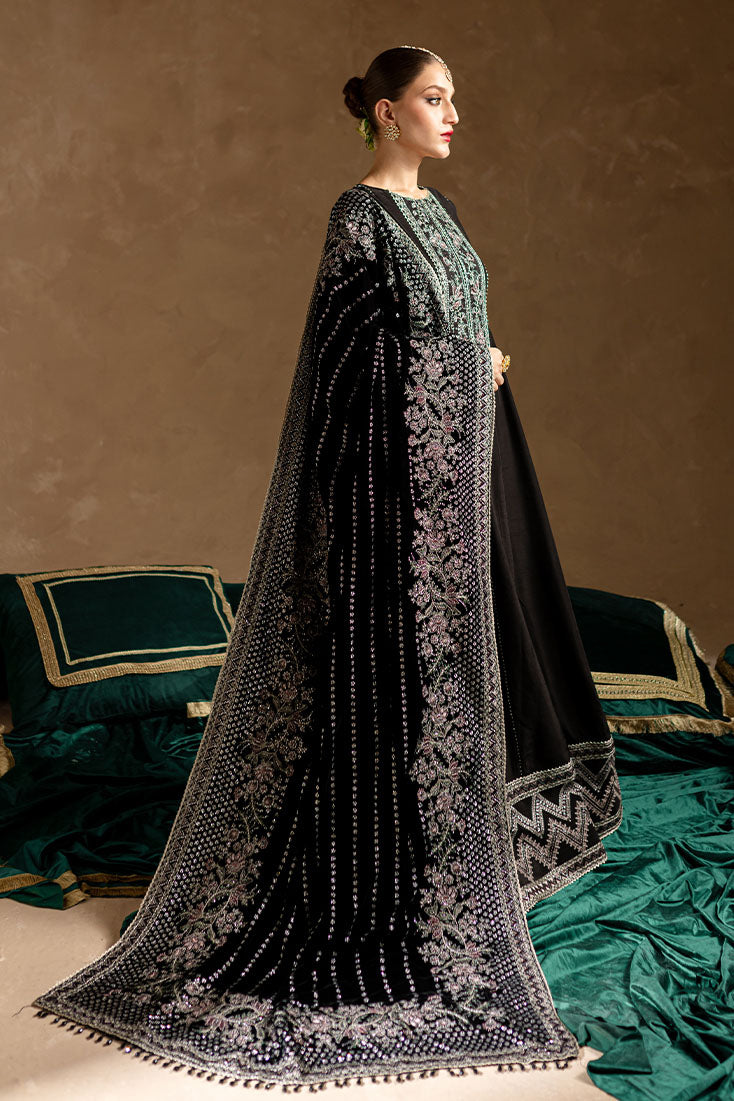 Marjjan | De Rose Velvet | MRV-14 (BLACK) L Black Raw Silk