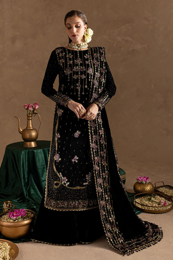 Marjjan | De Rose Velvet | MRV-09 (BLACK) Custom Size Black Velvet
