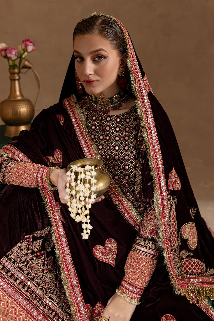 Marjjan | De Rose Velvet | MRV-08 (MEHROON) M Maroon Velvet