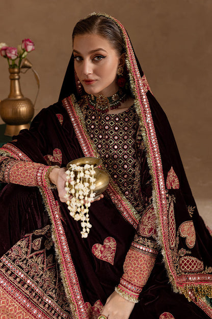 Marjjan | De Rose Velvet | MRV-08 (MEHROON) M Maroon Velvet