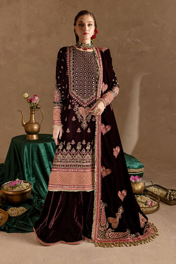 Marjjan | De Rose Velvet | MRV-08 (MEHROON) XL Maroon Velvet