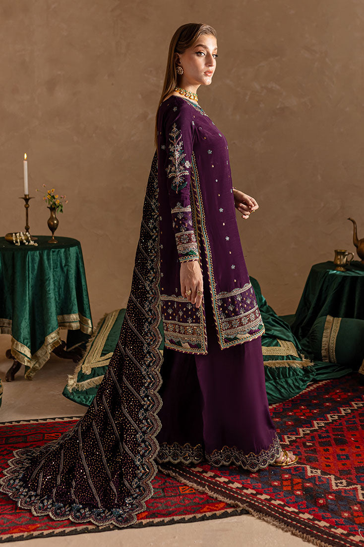 Marjjan | De Rose Velvet | MRV-12 (PURPLE) XL Deep Purple Raw Silk