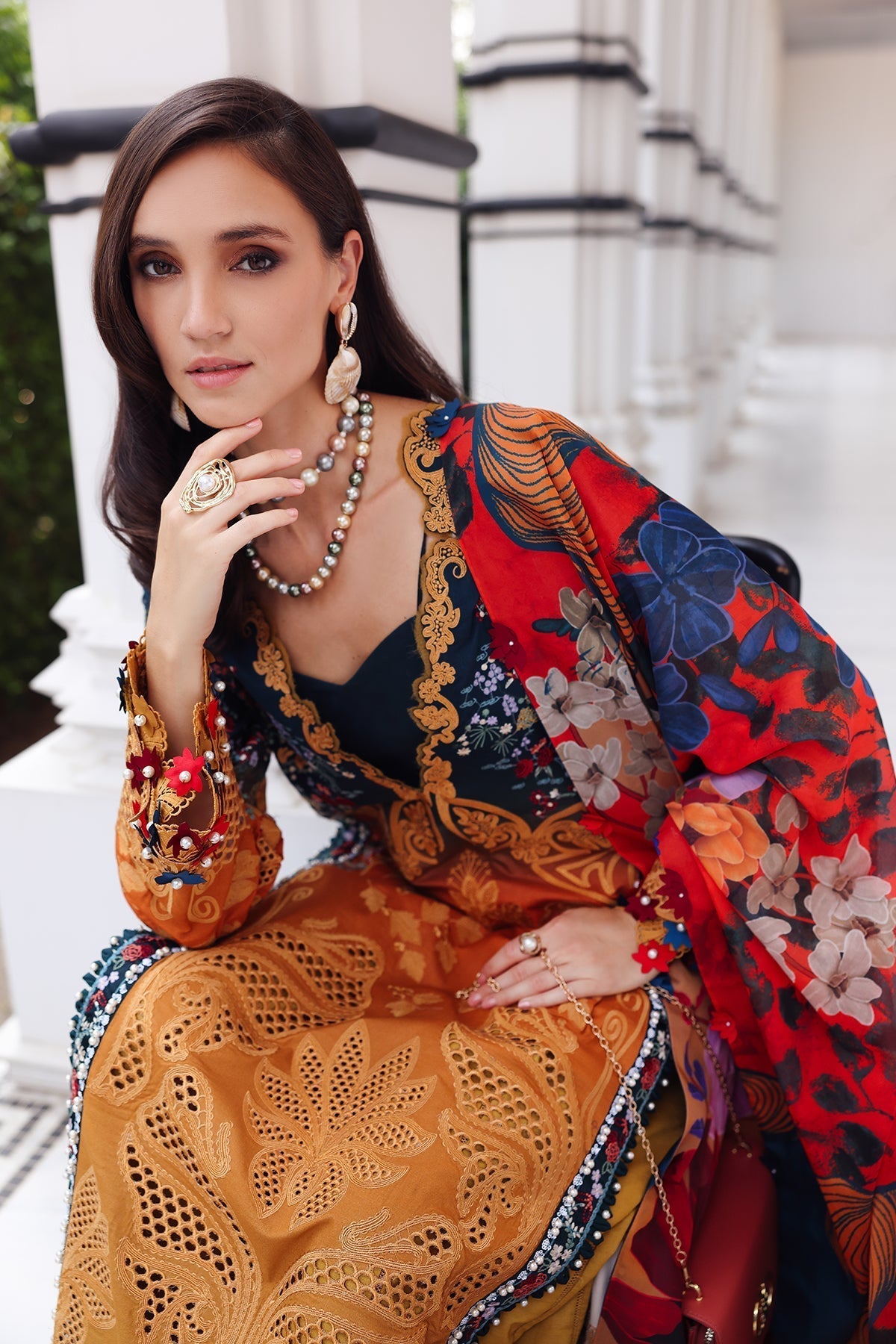 Afrozeh | Lawn 25 | Halcy XL Omber Lawn