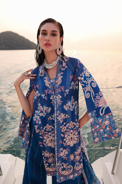 Afrozeh | Lawn 25 | Eclipse M Blue Lawn