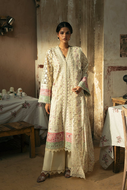 Afrozeh | Mulaqaat Lawn | Mohabbat XS Beige Lawn