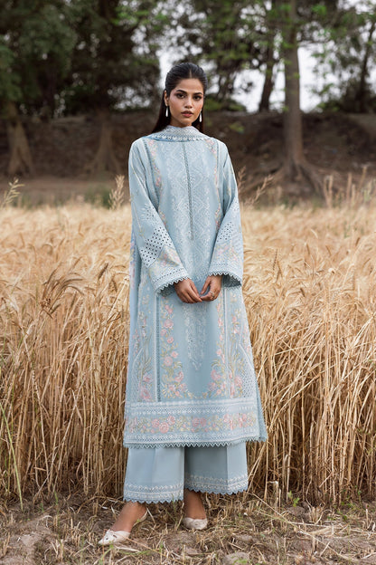 Afrozeh | Mulaqaat Lawn | Sukoon XS Sky Blue Lawn
