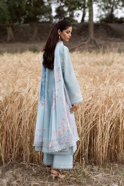 Afrozeh | Mulaqaat Lawn | Sukoon S Sky Blue Lawn