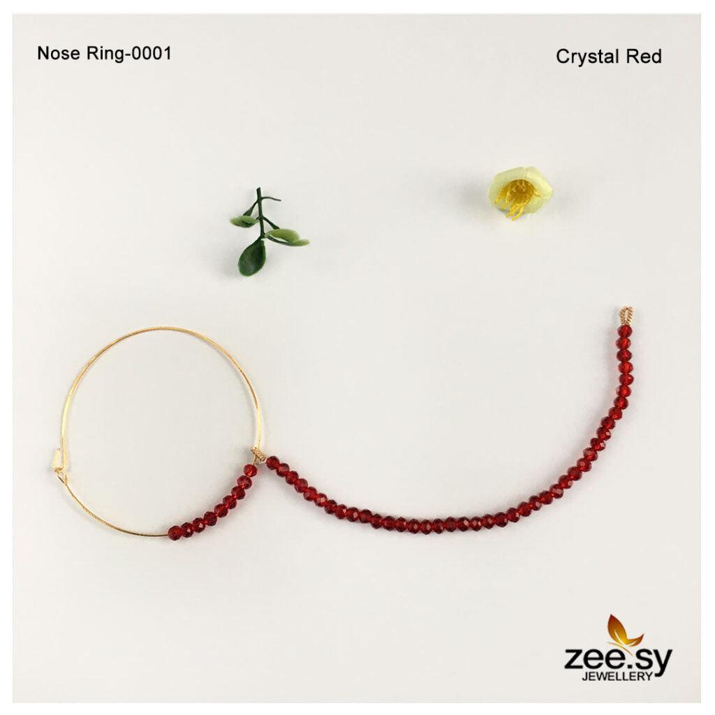 Wedding Nose Ring-0001 Crystal Red