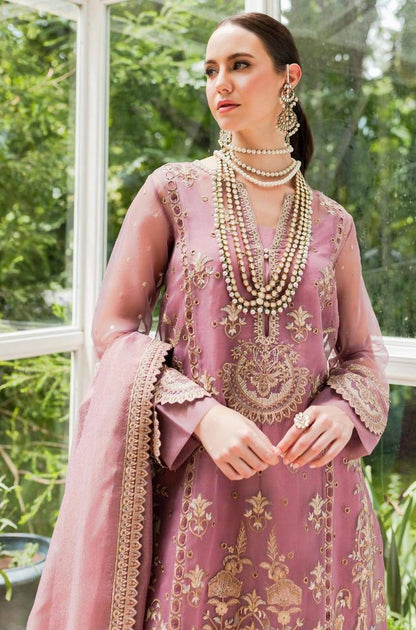 Maryum N Maria | Sorina Luxury Chiffon 23 | Dusty Rose (MW23-509) - Pakistani Designer Dress - by Maryum N Maria | Type: Formal - 100% Original at Saira Sultan
