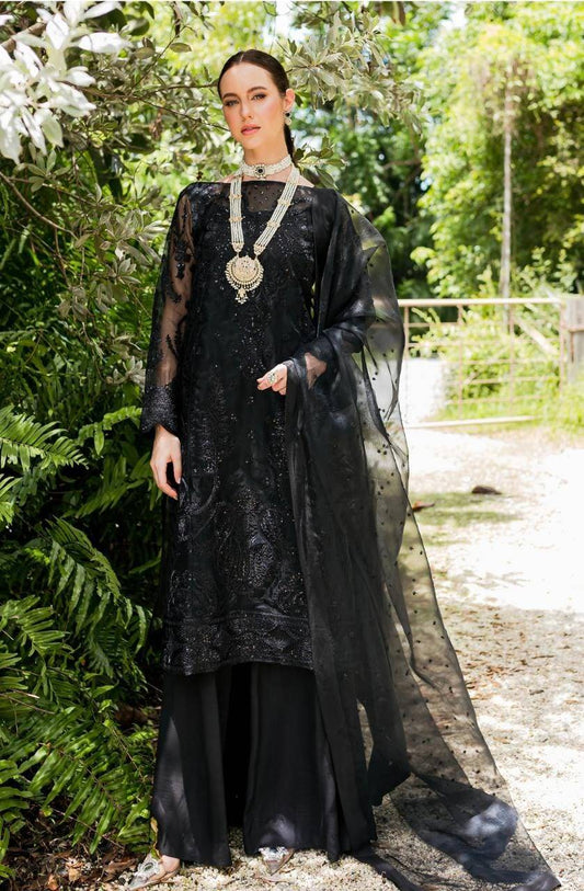 Maryum N Maria | Sorina Luxury Chiffon 23 | Raven (MW23-507) - Pakistani Designer Dress - by Maryum N Maria | Type: Formal - 100% Original at Saira Sultan