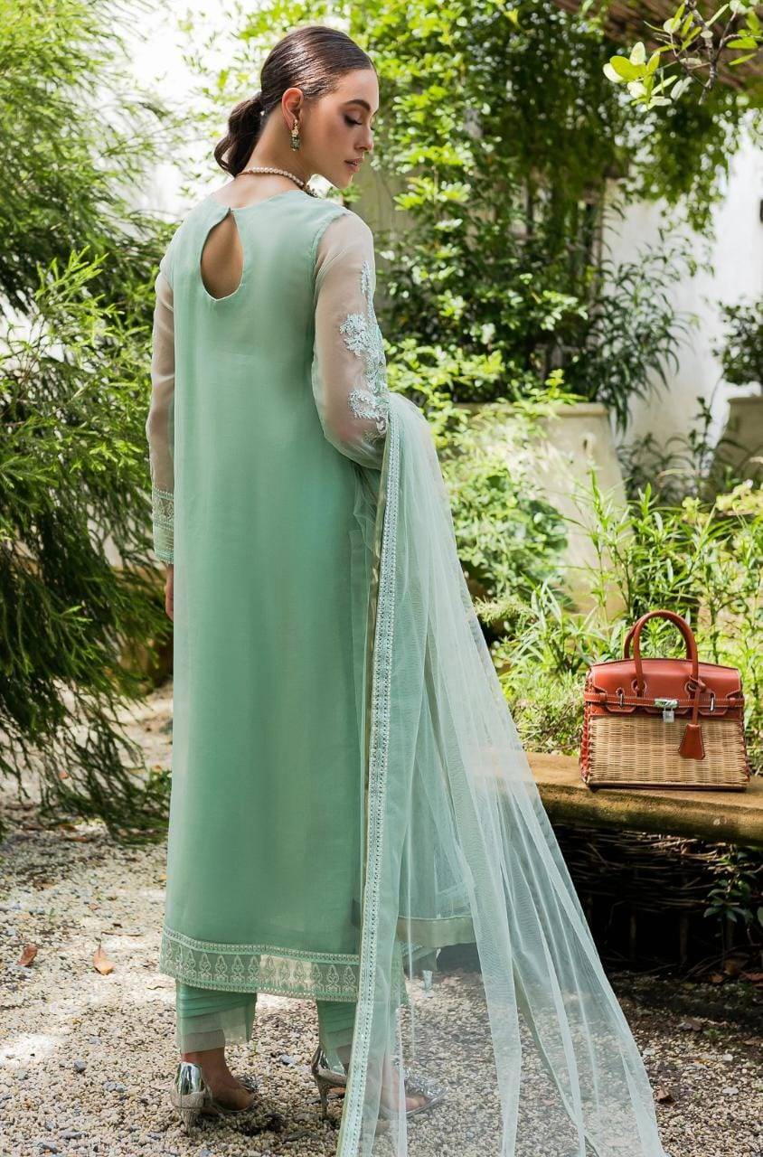 Maryum N Maria | Sorina Luxury Chiffon 23 | Beach Glass (MW23-504) - Pakistani Designer Dress - by Maryum N Maria | Type: Formal - 100% Original at Saira Sultan