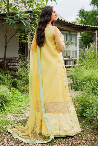 Maryum N Maria | Sorina Luxury Chiffon 23 | Lemon Zest (MW23-508) - Pakistani Designer Dress - by Maryum N Maria | Type: Formal - 100% Original at Saira Sultan