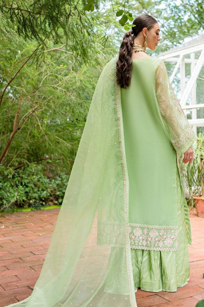 Maryum N Maria | Sorina Luxury Chiffon 23 | Lilly Green (MW23-506) - Pakistani Designer Dress - by Maryum N Maria | Type: Formal - 100% Original at Saira Sultan