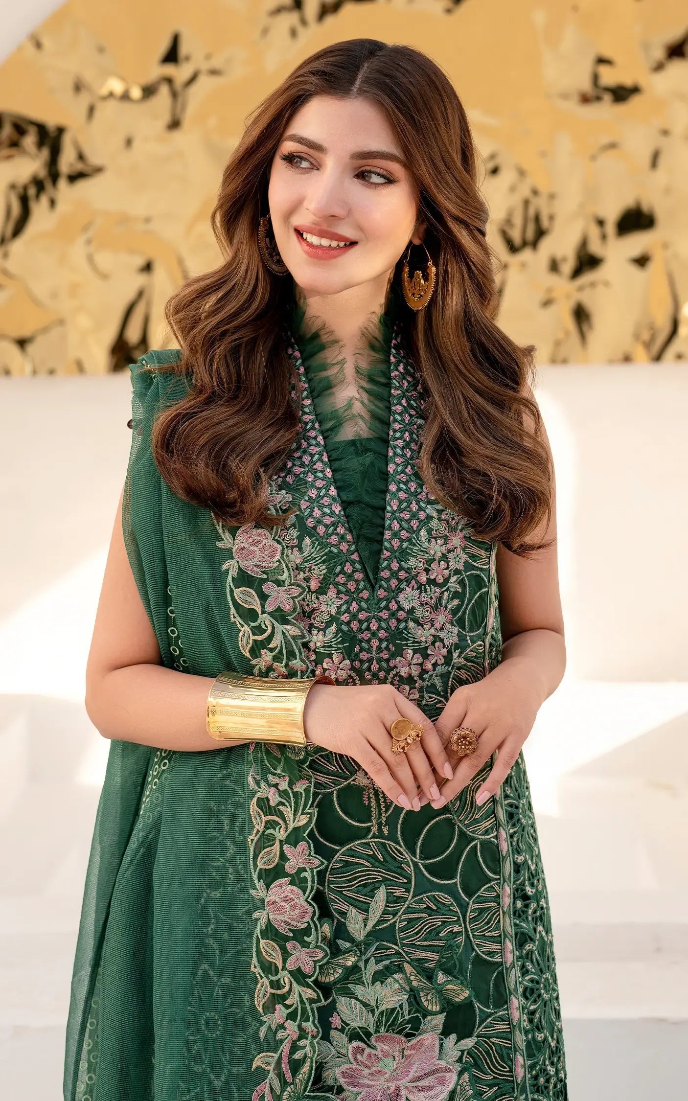 Asifa and Nabeel | Azalia Summer 25 | Wild One (AZL25-06) M Green Lawn