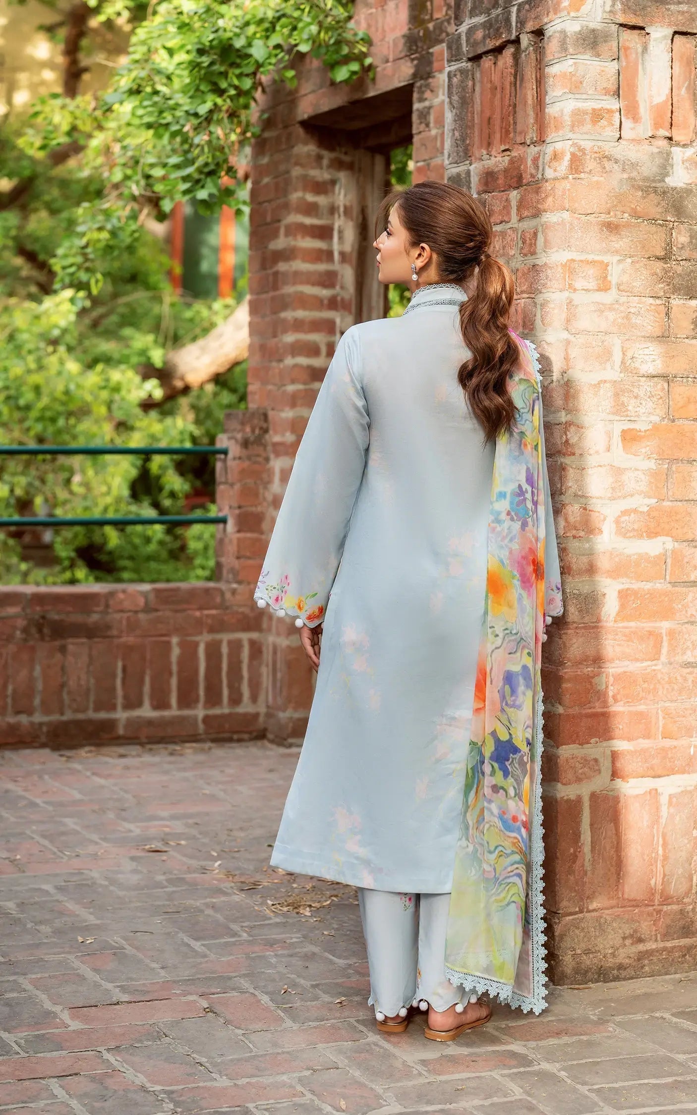 Asifa and Nabeel | Yakin Summer 25 | Whisper of Spring-(YKL25-14) S Light Blue Lawn