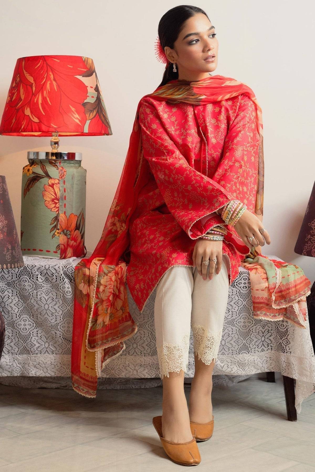 Zara Shahjahan | Coco Prints 24 | CHAMBELI-D8 - Pakistani Designer Dress - by Zara Shahjahan | Type: Luxury - 100% Original at Saira Sultan